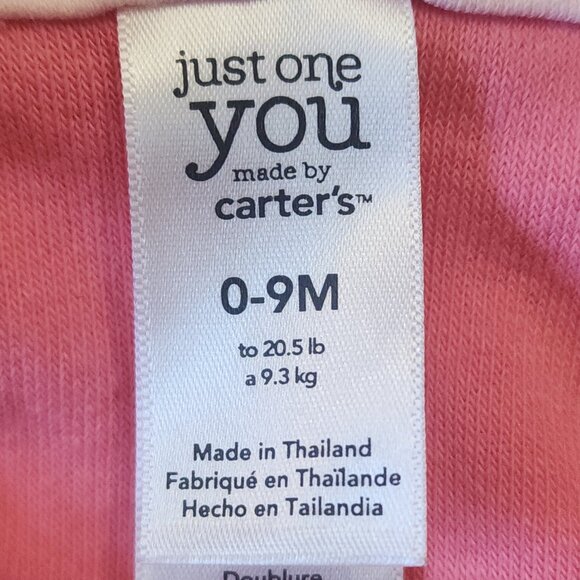 Carter's Just One You Pink Hooded Piggy Robe Size 0-9 Months NWOT - Picture 7 of 7